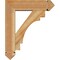 Ekena Millwork Merced Arts and Crafts Rough Sawn Bracket w/ Offset Brace, Western Red Cedar, 6"W x 20"D x 24"H BKT0604X20X24MRC03RWR - alternate 3